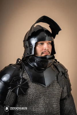 German Sallet Helmet 15th 1,6mm Burnished-GoblinSmith