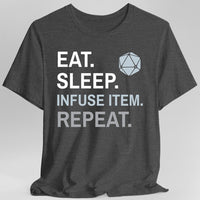 Artificer T-Shirt – 'Eat, Sleep, Infuse Item, Repeat'-GoblinSmith