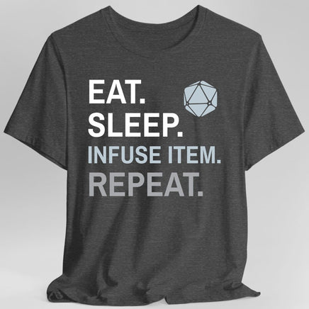 Artificer T-Shirt – 'Eat, Sleep, Infuse Item, Repeat'-GoblinSmith