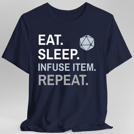 Artificer T-Shirt – 'Eat, Sleep, Infuse Item, Repeat'-GoblinSmith