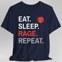 Barbarian T-Shirt – Eat Sleep Rage Repeat-GoblinSmith