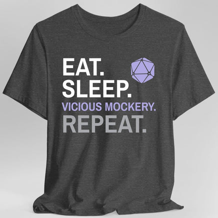 Bard T-Shirt – 'Eat, Sleep, Vicious Mockery, Repeat'-GoblinSmith