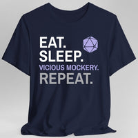 Bard T-Shirt – 'Eat, Sleep, Vicious Mockery, Repeat'-GoblinSmith