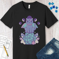 D&D Cute Cat D20 T-shirt-GoblinSmith