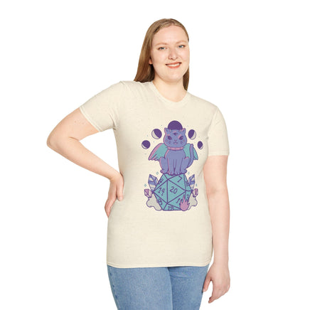 D&D Cute Cat D20 T-shirt-GoblinSmith