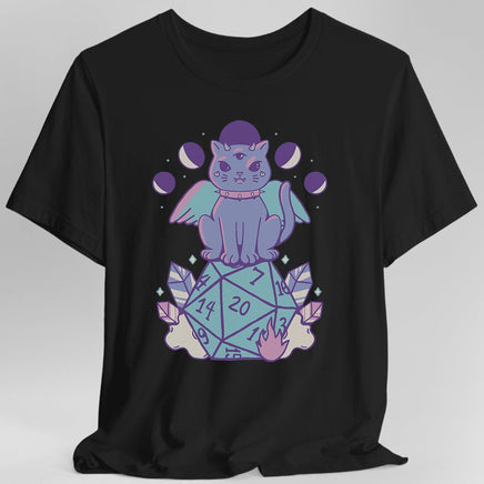 D&D Cute Cat D20 T-shirt-GoblinSmith
