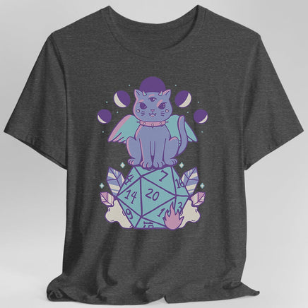 D&D Cute Cat D20 T-shirt-GoblinSmith