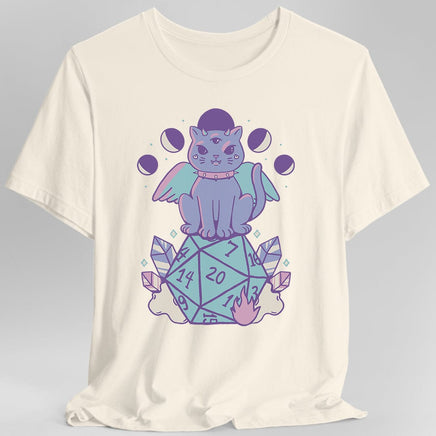 D&D Cute Cat D20 T-shirt-GoblinSmith
