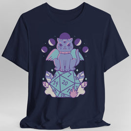 D&D Cute Cat D20 T-shirt-GoblinSmith