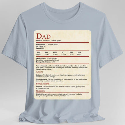 D&D Dad Shirt With Stat Block-GoblinSmith