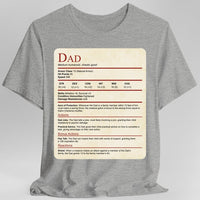 D&D Dad Shirt With Stat Block-GoblinSmith