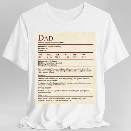 D&D Dad Shirt With Stat Block-GoblinSmith