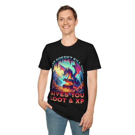 D&D Dragon Shirt - What Doesn't Kill You Gives You Loot & XP-GoblinSmith