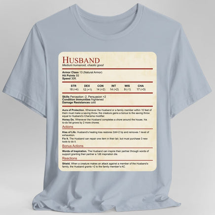 D&D Husband Stat Block T-Shirt-GoblinSmith