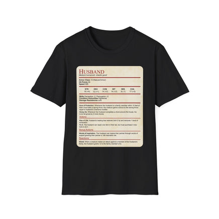 D&D Husband Stat Block T-Shirt-GoblinSmith