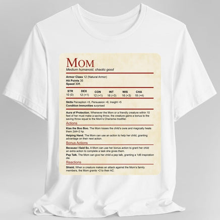 Mom DND Shirt - Funny Stat Block-GoblinSmith