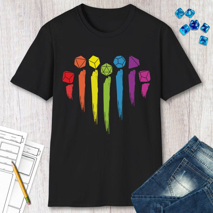 D&D Pride Shirt with Dice Rainbow-GoblinSmith