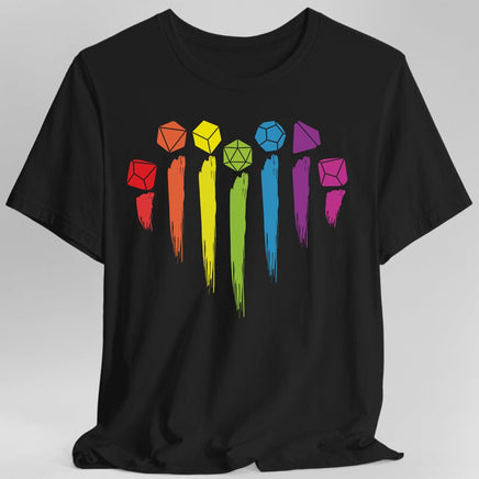D&D Pride Shirt with Dice Rainbow-GoblinSmith