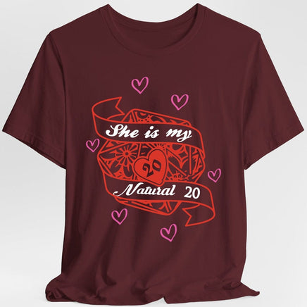 DND Valentines Gift Shirt - She is My Natural 20-GoblinSmith
