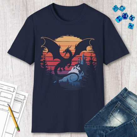 Dragon T-shirt - Fantasy Landscape-GoblinSmith