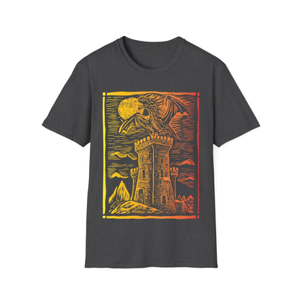 Dragon Vintage Medieval Art Gradient T-Shirt-GoblinSmith