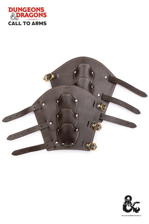 Dungeons & Dragons Fighter Leather Bracers Brown-GoblinSmith