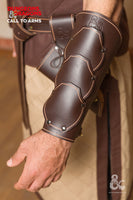 Dungeons & Dragons Fighter Leather Bracers Brown-GoblinSmith