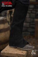 Dungeons & Dragons Leather Gaiters Type 1 Black-GoblinSmith