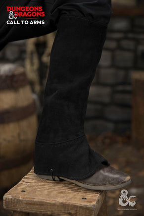 Dungeons & Dragons Leather Gaiters Type 1 Black-GoblinSmith