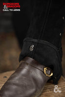 Dungeons & Dragons Leather Gaiters Type 1 Black-GoblinSmith