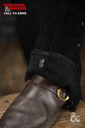 Dungeons & Dragons Leather Gaiters Type 1 Black-GoblinSmith