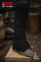 Dungeons & Dragons Leather Gaiters Type 2 Black-GoblinSmith