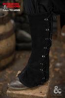 Dungeons & Dragons Leather Gaiters Type 2 Black-GoblinSmith