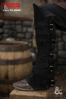 Dungeons & Dragons Leather Gaiters Type 3 Black-GoblinSmith