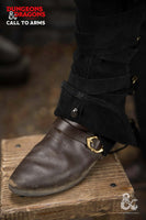 Dungeons & Dragons Leather Gaiters Type 3 Black-GoblinSmith
