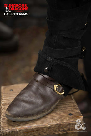 Dungeons & Dragons Leather Gaiters Type 3 Black-GoblinSmith