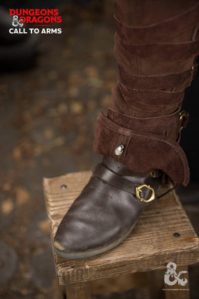 Dungeons & Dragons Leather Gaiters Type 3 Brown-GoblinSmith