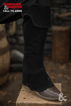 Dungeons & Dragons Leather Gaiters Type 4 Black-GoblinSmith