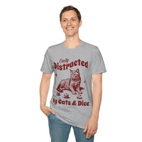 Easily Distracted By Cats & Dice Shirt-GoblinSmith