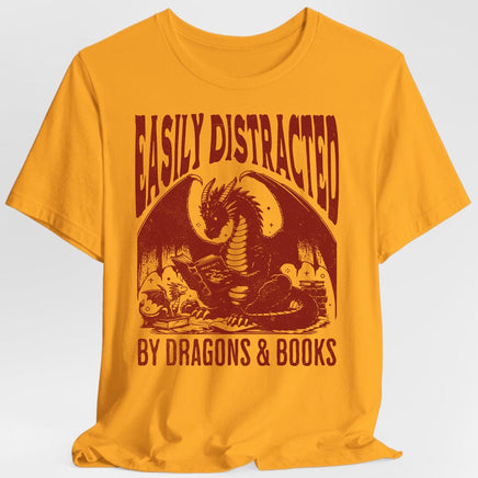 Easily Distracted by Dragons & Books Shirt-GoblinSmith