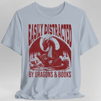 Easily Distracted by Dragons & Books Shirt-GoblinSmith