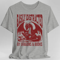 Easily Distracted by Dragons & Books Shirt-GoblinSmith