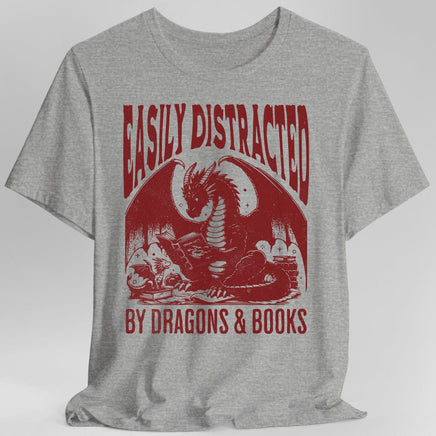 Easily Distracted by Dragons & Books Shirt-GoblinSmith