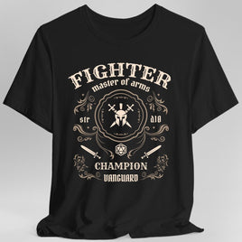 Fighter Class Vintage Label T-Shirt-GoblinSmith