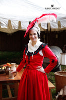 Landsknecht Sleeves Cuts Flora Red/Black-GoblinSmith