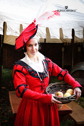 Landsknecht Sleeves Stripes Flora Red/Black-GoblinSmith