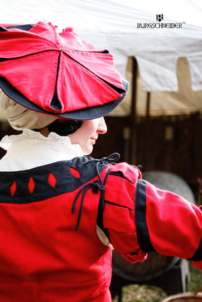 Landsknecht Sleeves Stripes Flora Red/Black-GoblinSmith