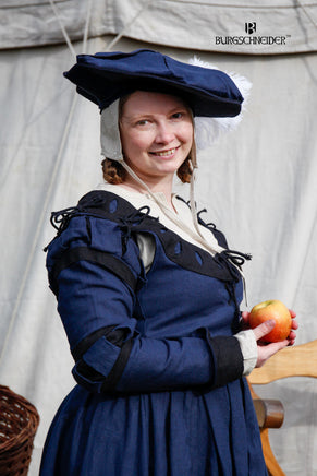 Landsknecht Sleeves Stripes Flora Blue/Black-GoblinSmith