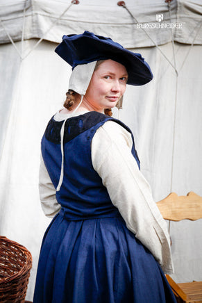 Landsknecht Bodice Flora Blue/Black-GoblinSmith