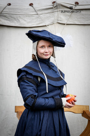 Landsknecht Pellerine Flora Blue/Black-GoblinSmith